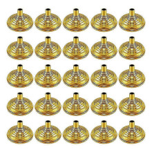 PARK25Pcs Gold Mini Hand Held Flag Stand Base Table Flag Base Bar Restaurant Party Conferences Desktop Display