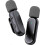 PARKWireless Lavalier Microphone suitable for Android with Battery Case - Ezcoloris 2 Mics Cordless Lavalier 1