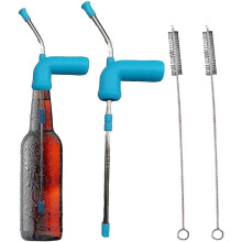 PARKBeer Snorkel, Beer Bong, Beer Funnel, Beer Wine Dispenser with Cleaning Brush, suitable for Beer Can