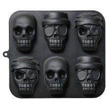 PARKSkull Cake Pan Silicone Skull Cakelet Mold Skull Pirate Cake Tin Baking Pan