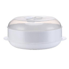 PARKRound Cuiseur vapeur pour micro-ondes à un ou deux niveaux pour la cuisine, pour poissons et légumes
