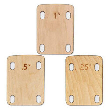 PARK3Pcs Guitar Neck Shims, Solid Maple Wood Guitar Neck Shim Protection 0.25, 0.5 And 1 Degree Guitar Neck