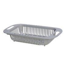 PARK1pcs Retractable Drain Rack - Kitchen Basket for Vegetables and Dishes - Plastic Dish Rack with Filter