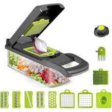 PARK12 In 1 Kitchen Mandoline, Professional Kitchen Mandoline With 6 Replaceable Blades, Multifunctional