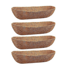 PARKgeeignet für 4er-Pack 24 Zoll Trog-Kokosnuss-Einsätze, natürliche Kokosnuss-Einsätze für Wandpflanzer,