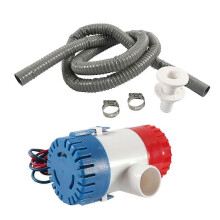 PARKMarine Bilge Pump 12V 1100GPH Drain Kit compatibel met Boat-cheng du