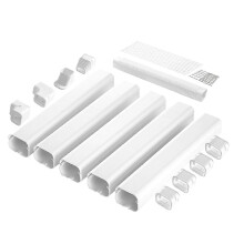 Couvercle de tuyau décoratif en PVC PARKMini Split Line, 3 pouces de largeur, 10 pieds de longueur,
