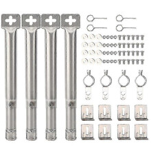 PARK4pcs Universele Verstelbare RVS Bbq Gasgrill Vervangende Rechte Buis Barbecue Acc