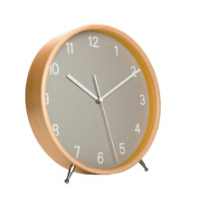 PARKWood Tafelklok, Retro Niet-tikkende Tafelklok met Quartz Uurwerk Cijfers Decoratief Voor -CDSX