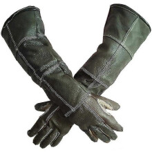 PARK Anti-beetveiligheidshandschoenen voor dieren, ultralange leren beschermende handschoenen voor gevangen