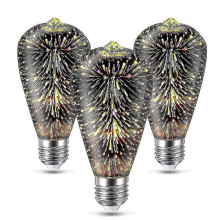 PARKCDSX 6kpl 3d ilotulituslamppu St64 led-lamppu 5w E27 E26 Rgb Fairy Star Shine Decor Polttimo Juhlapolttimo