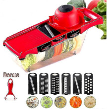 PARKVegetable Slicer Stainless Steel Mandolin Vegetable Cutter 6 Blades -CDSX