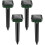 PARK4 Pack Solar Mole Repeller Stakes - Ultrasonic Mole Repeller - Solar Powered Mole Removal Compatible 1