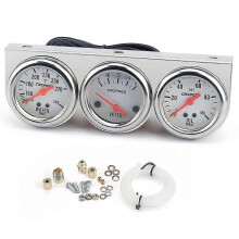 PARKGeschikt voor universele auto 2' 52mm Chrome Volt Watertemperatuurmeter Oliedrukmeter Drievoudige