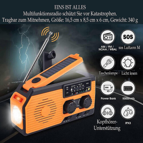 PARKCrank Radio mit Batterie-Notfall -CDSX