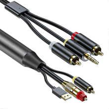 PARKDigital-zu-Analog-Audio-Konvertierungskabel, Digital SPDIF/Optisch & Koaxial zu Analog L/R & 3,5