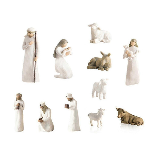 PARKChrist Krippenfigur, Weihnachtskrippe, Krippenfigur, kleine Jesuskrippe, Miniaturkirche