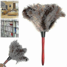 PARK Antistatische, echte struisvogelverenstofzuiger met houten handvat, 32 cm, borstelreiniging