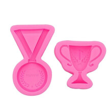 PARKTrophy-Mold voor Chocoladetaartdecoratie Siliconen Medaille-Fondant Mal Beloning
