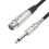 Cable de micrófono PARKXLR hembra a conector mono de 1/4 de pulgada, cable de micrófono trenzado no 1