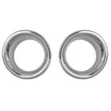 PARK1Pair Car Front Bumper Chrome Fog Lamp Trim Rings Cover Suitable for H3 2006-2010 Fog Light Bezel Exterior