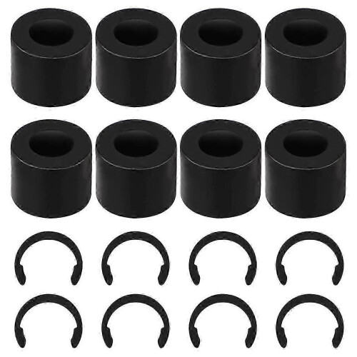 PARK8Pcs Retaining Clip Rings Suitable for and 8Pcs Rubber Roller Replacement, Keep Rubber From Moving