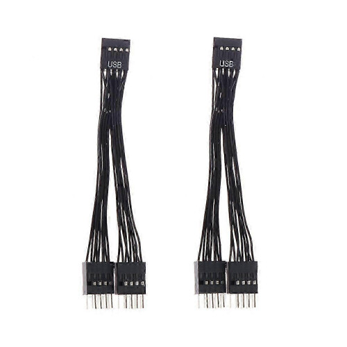 PARK2Pcs Cable de extensión USB para placa base de computadora de 9 pines, 1 hembra a 2 machos, divisor