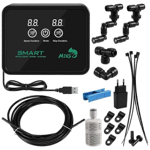 PARKIntelligent Automatisches Nebelsystem-Set, elektronischer Timer, LCD-Bildschirm, Sprinkler-Controller,