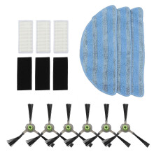 PARKVacuum Staubsauger-Zubehör-Set, hochfester Kehrroboter, Reinigungslappen, Filter, Seitenbürste,