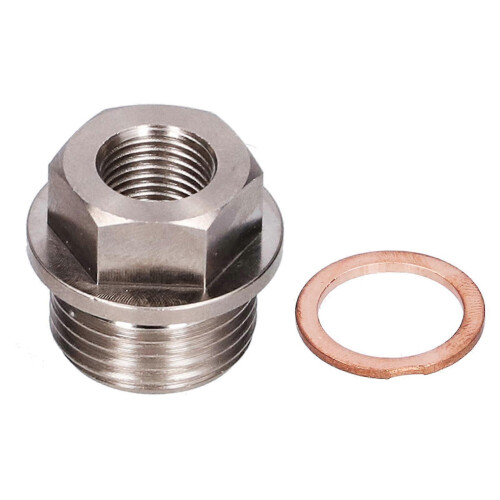 PARKSensor-Adapter M18x1,5 auf 1/8NPT-Gewinde Abgaswassertemperatursensor-Anschlussstück mit Dichtung