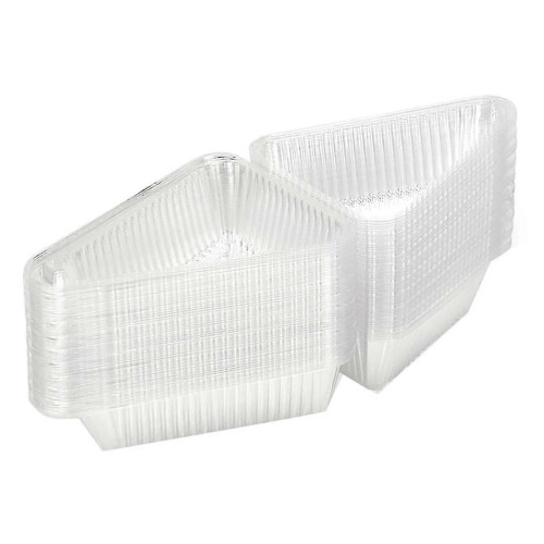 PARK50Pcs Cake Slice Containers with Hinged Lid,Disposable Pie Slice Boxes,Individual Cheesecake Containers,Cake