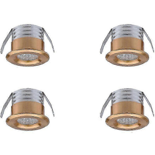 PARK4er-Set Mini-Einbau-LED-Strahler, 3 W, Warmweißgold