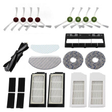 PARKRobot Reiniger-Zubehör-Set, Hauptbürste, Seitenbürste, gewellter Mopp, waschbarer Mopp, Tuchfilter