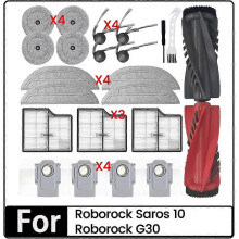 PARKsuitable for 23PCS Replacement Parts for Roborock Saros 10/G30 Vacuum Cleaner Dual Main Brush Mop Pad