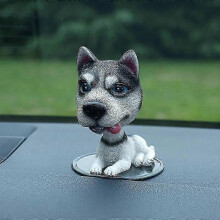 PARKBobblehead Husky Dog -yhteensopiva auton kojelauta Mini Bobblehead -lelu Fig-cheng du