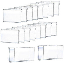 PARKApplicable to  50Pcs Clear Plastic Label Holder Price Tag, Shelf Label Clip Removable Label Holder for