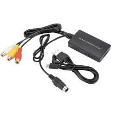 PARKsuitable für SVideo zu HDMI-kompatibel Konverter AV S-Video Converter Adapter Unterstützung 1080P