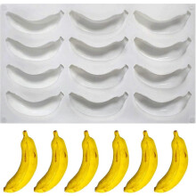PARK12-verbundene bananenförmige Kuchenform, kreative Silikonform, 3D-FruchtformAM