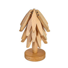 PARKWooden Untersetzer für warme Gerichte, magnetischer Untersetzer aus schwarzem Walnussholz, Tischset