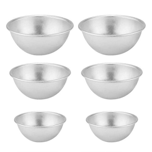 PARK6OCS aluminiumlegering pudding bakvorm halfrond, 6-pack - OEIN