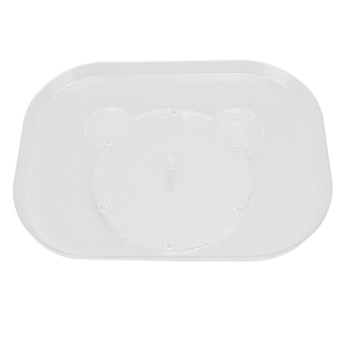 PARKTurntable Storage Organizer 360 Rotation Clear Bear Pattern Rugged Turntable Rack for Refrigerators