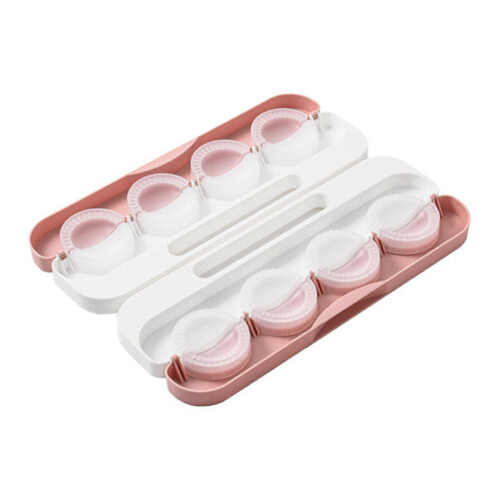 PARKDumpling Maker Compact PP Space Saving Ergonomic Handle Manual Dumpling Skin Maker for Kitchen Pink