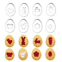PARK8 Pcs Ostern DIY Cutter Edelstahl Keks Cutters Form Cutters Prägeform Backen Werkzeug Dekoration