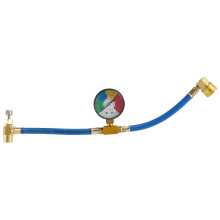 PARKR134A Car Ac Refrigerant Charge Hose Kit Recharge Hose With Gauge,A/C 1/2 Recharge Measuring Kit Ca-CXDT
