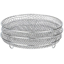 PARK3 Pcs/Set Rejilla para freidora de aire de 4.2QT-5.8QT, tres rejillas apilables para deshidratador,