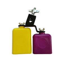 PARK Adatto per doppio sambago campana musica latina giallo viola campanaccio suono alto basso battente