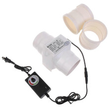 PARKfor 75mm Ventilation Exhaust Boosters Quiet Fan Filter Duct Kit 6W/14W Intake