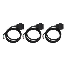 PARK3pcs 100 cm OBD2 16 Pin Adapterkabel Buchse auf farbigen blanken Draht OBD-Kabelanschluss