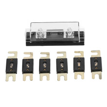 Portafusibili audio PARKCar 300A Sistema video ANL Set di blocchi fusibili con 6 fusibili per camper,