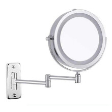 Espejo de maquillaje de pared PARKOtwoo con luz LED de doble cara y aumento de 10x